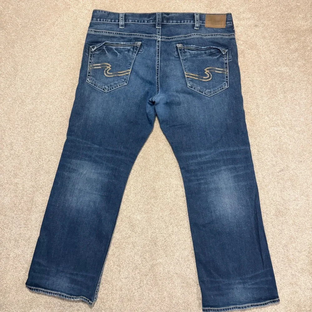 Silver Jeans Co Zac Jeans Mens 40x32 Blue Relaxed Straight